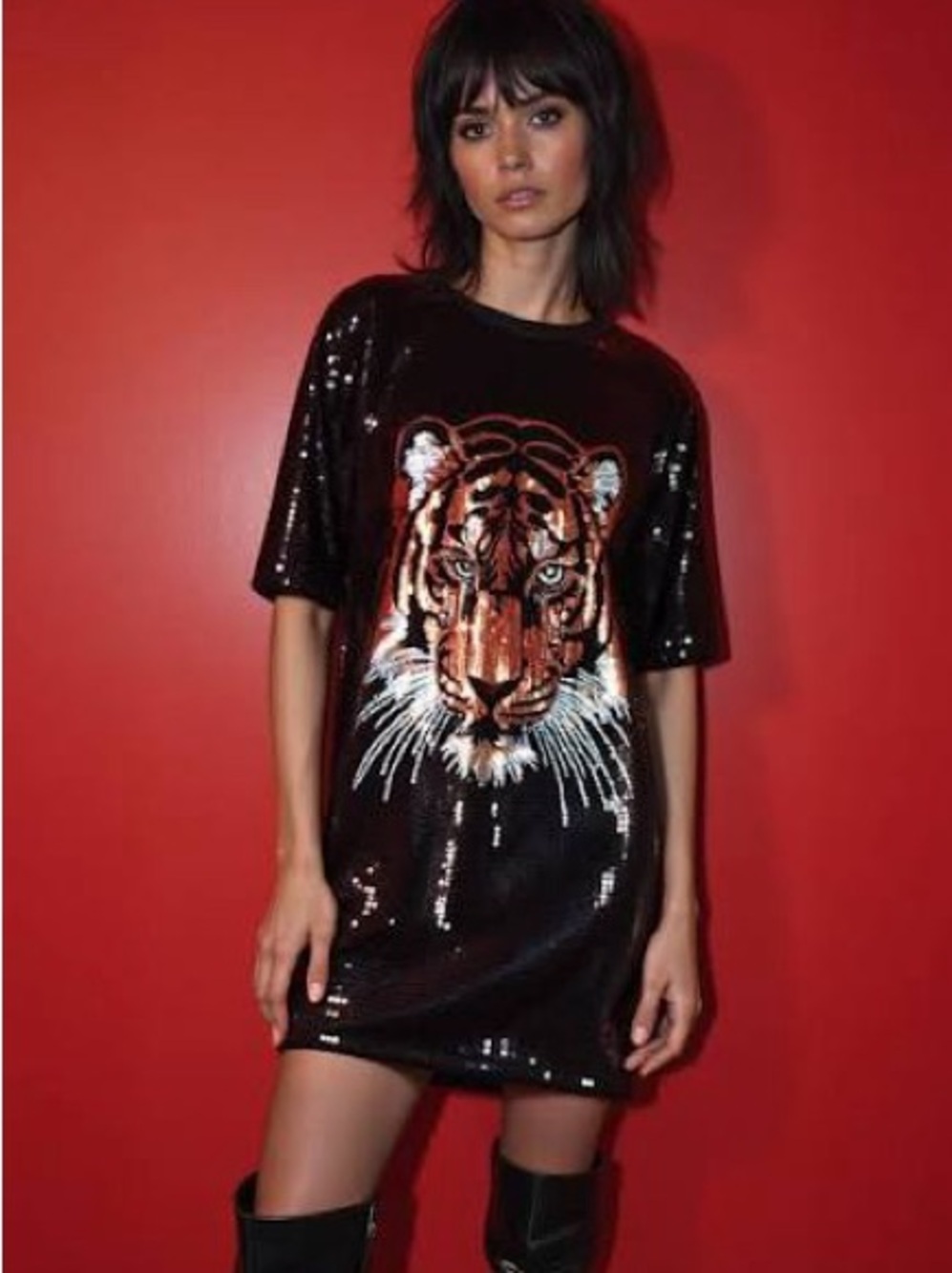 Kate Hewko Sequin Tiger Dress